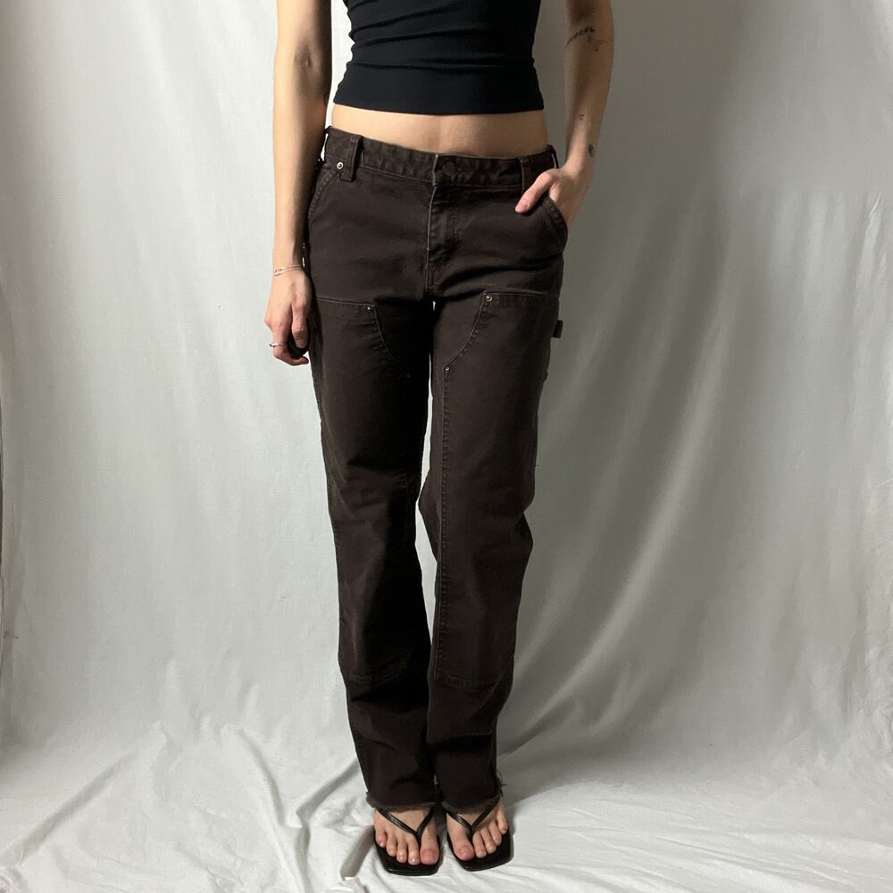 y2k carhartt brown low rise carpenter utility pants